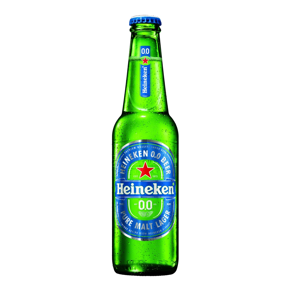 Heineken, Birrë 0% alkool, qelq, 0,33 L